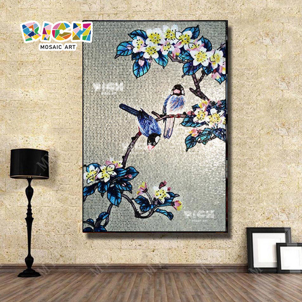 RM-FL35 Blume schöne Kunst Bilder handgefertigtes Mosaik Wandbild