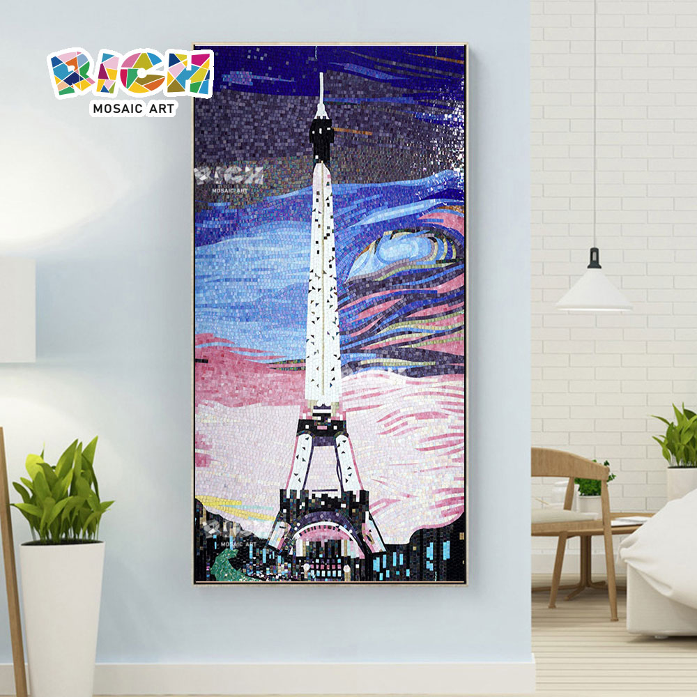 RM-AR12 Eiffel Tower Abstract Sky Ornamental Mural Wall