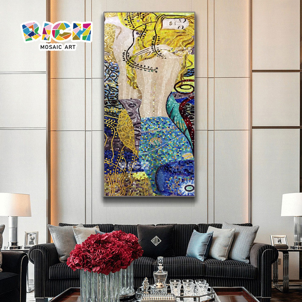 RM-FI04 Art Mermaid Design Living Room Wall Mosaic Background