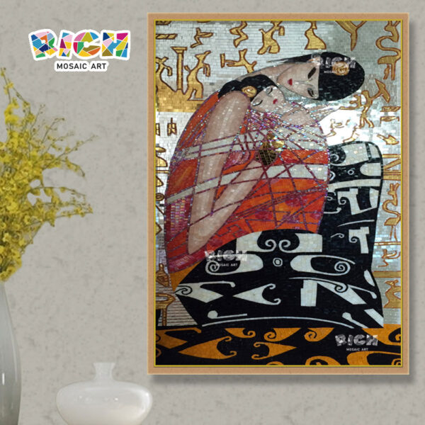 RM-IN15 mujer abstracta decoración mosaico pared corte de pintura