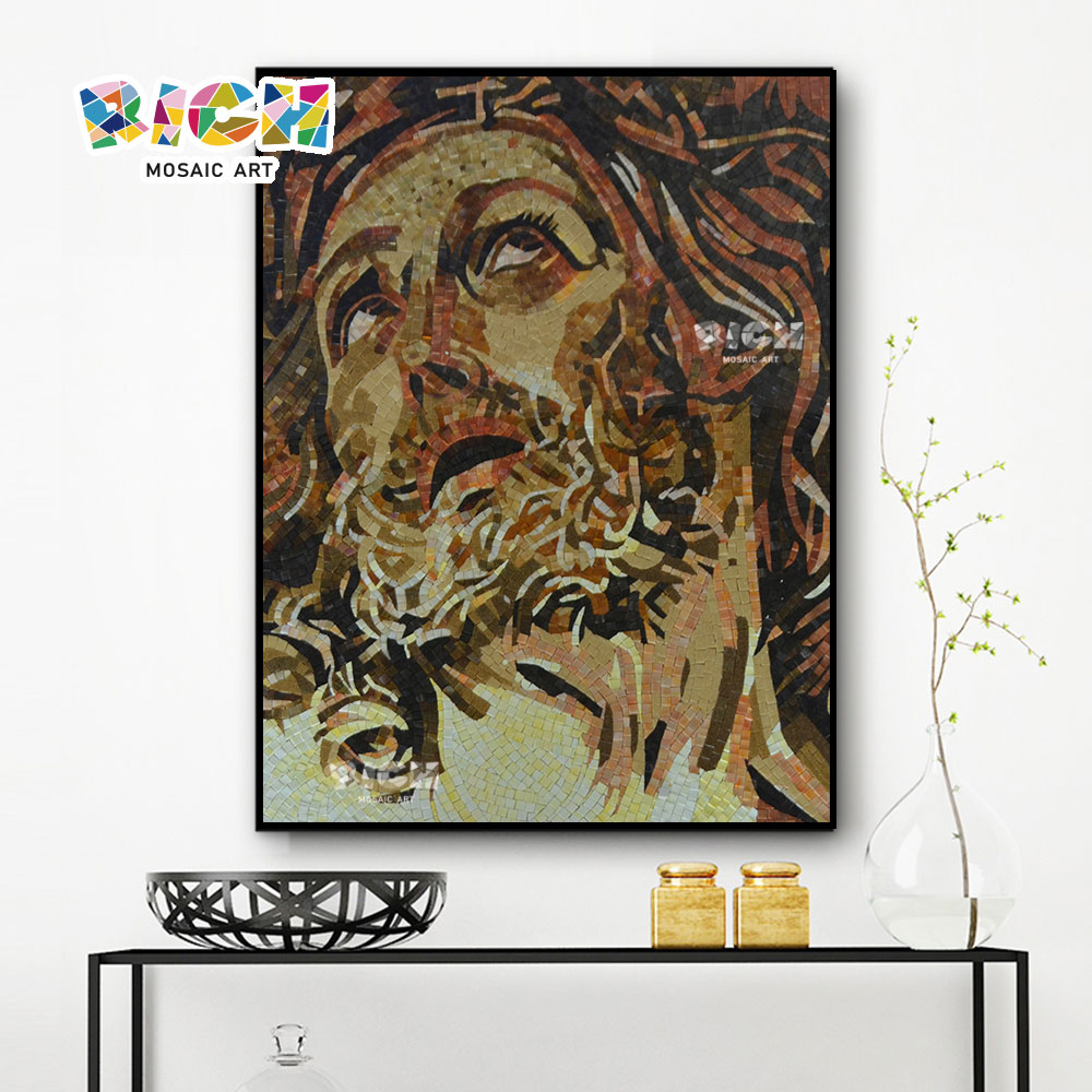 RM-RG07 Jesus Face Indoor Wall Mosaic Pattern