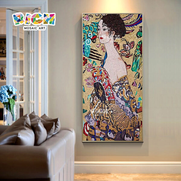 RM-RG14 Well-heeled Lady Sitting Room Mosaic Design Art