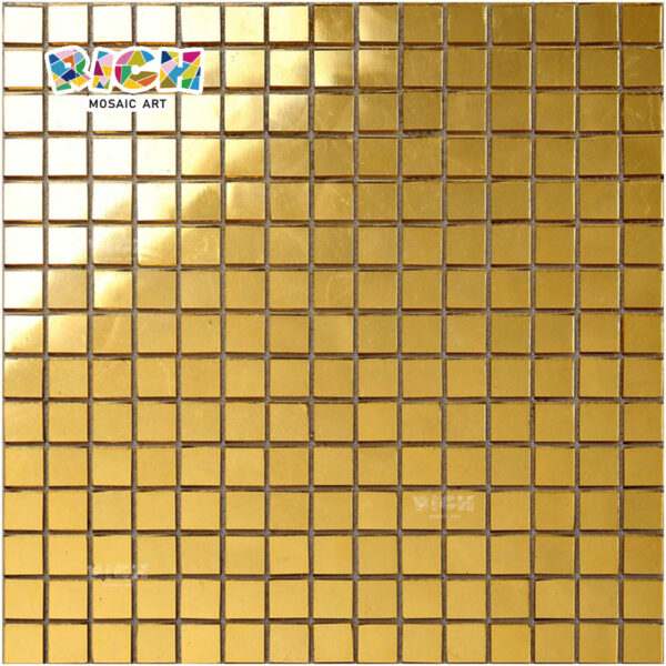 RM-SG07 Uitstekende Real Gold Mosaic Sheet voor 5 Star Hotel Project