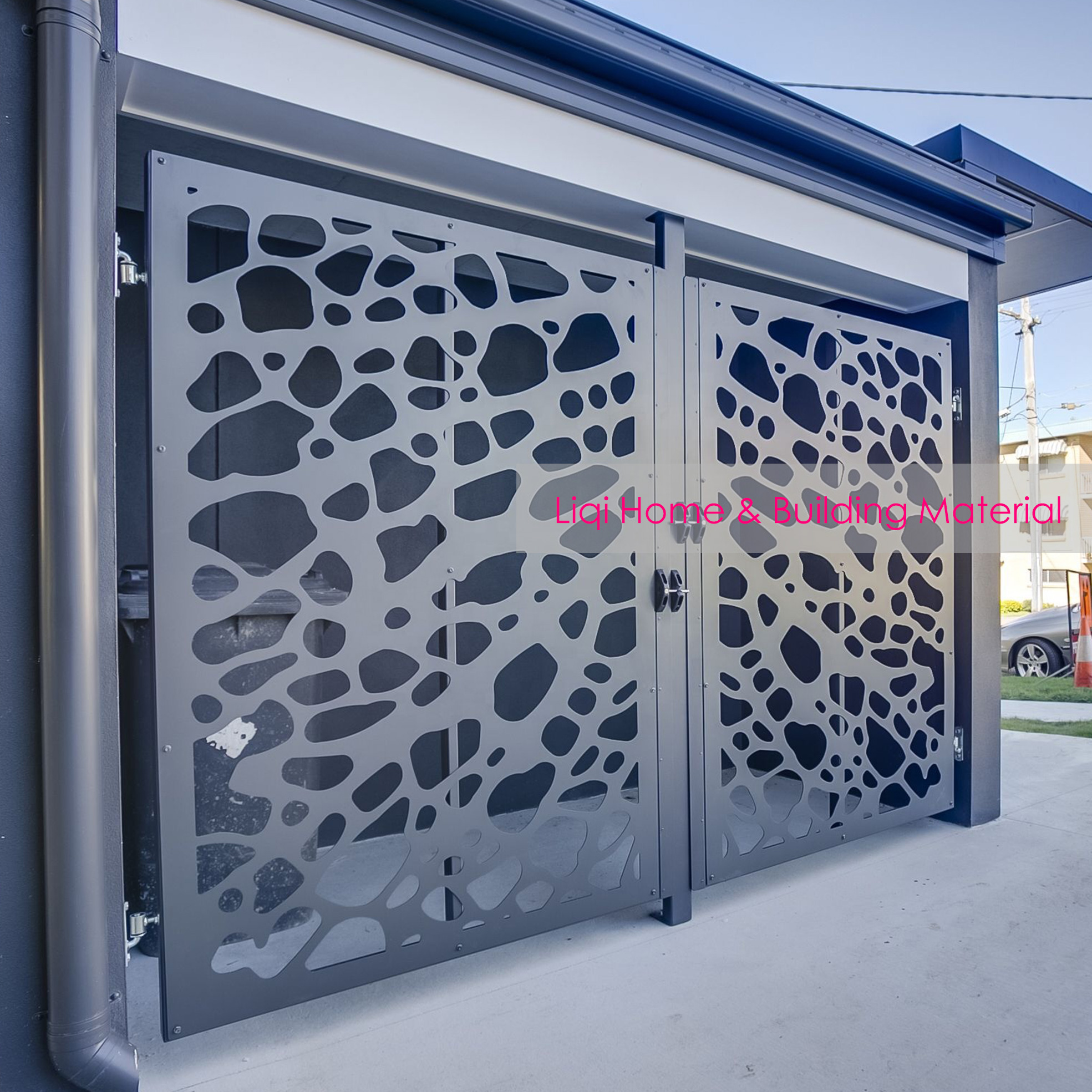 Hollow Out Stainless Steel Decorative Garage Door Design