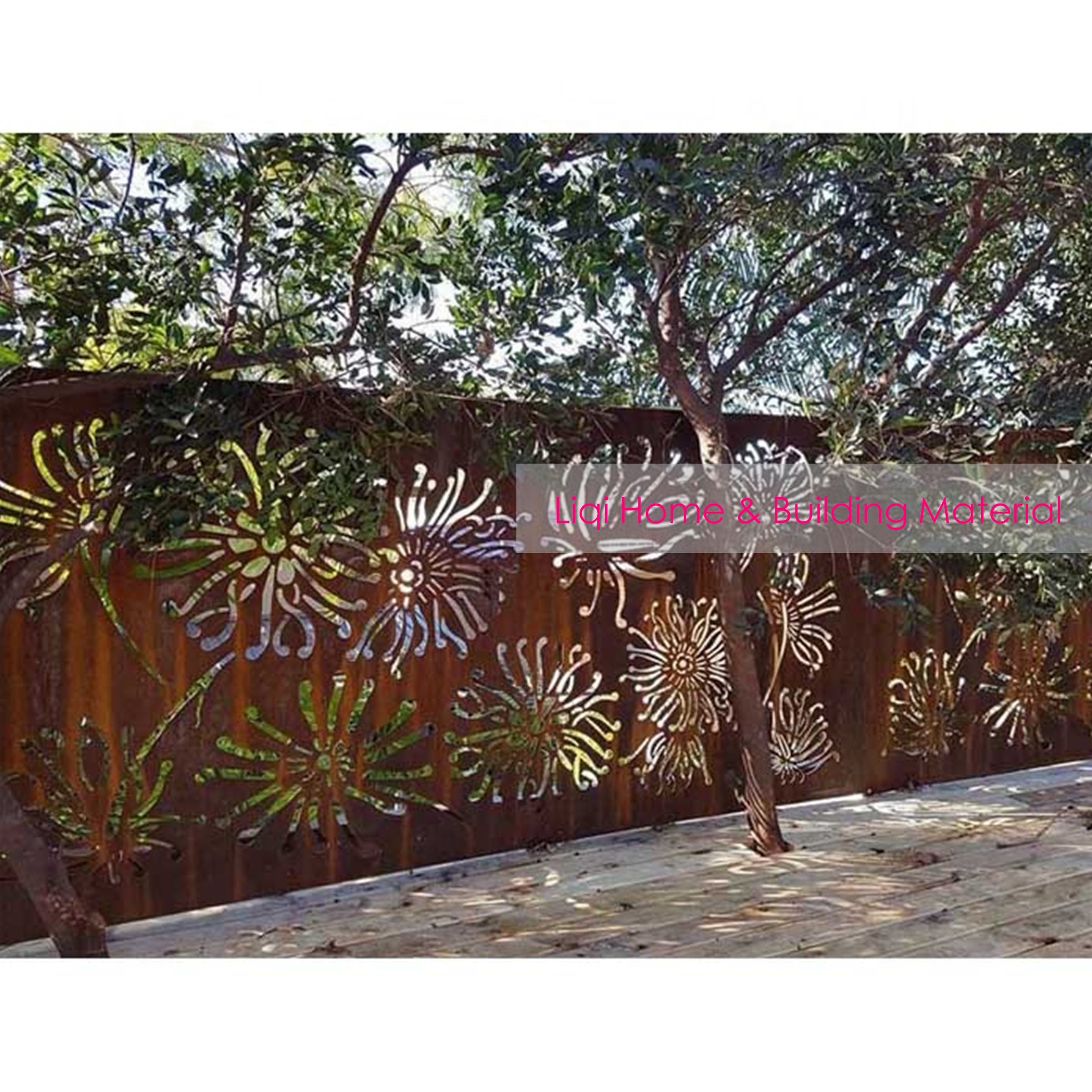 Park Construction Chrysanthemum Hollow Pattern Stainless Steel Fence