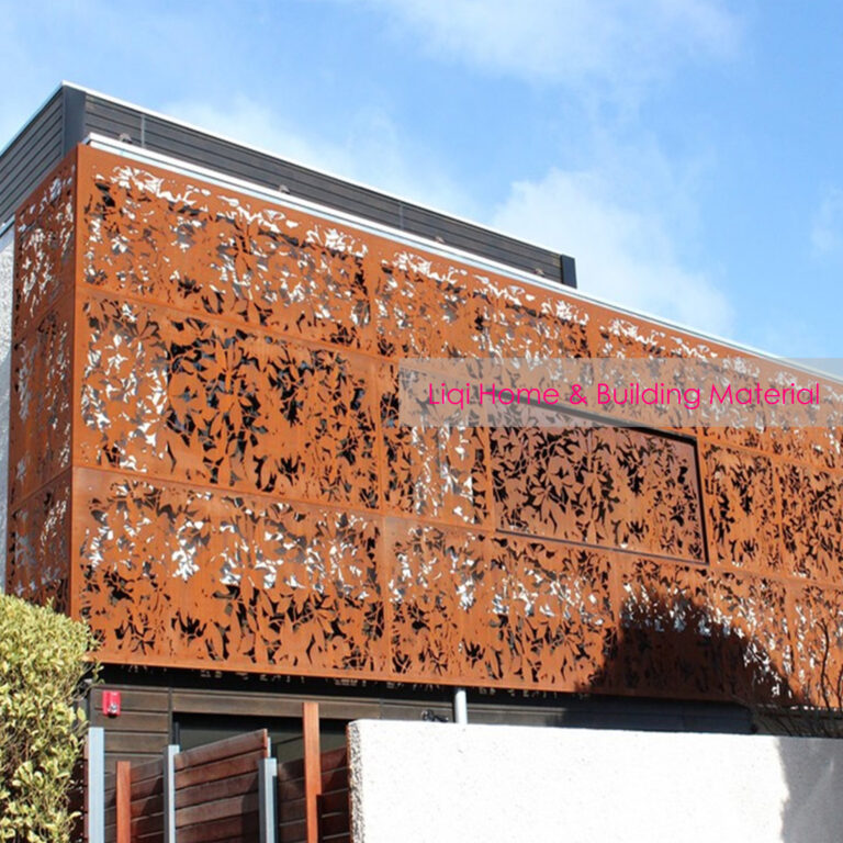 Mur extérieur antivol en acier inoxydable design feuille d’érable canadien